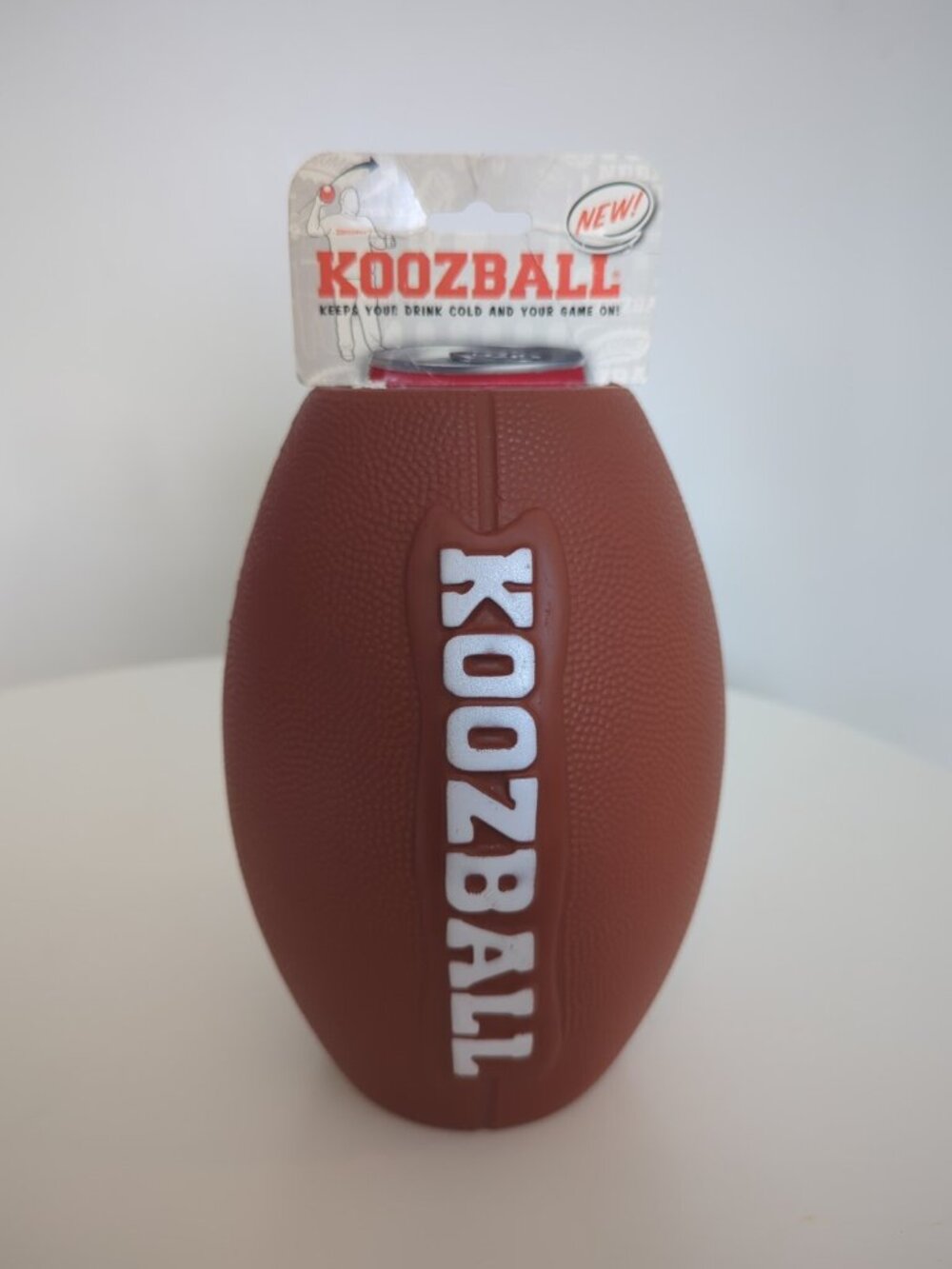 Genuine Official "Koozball" Football Can Cooler Koozie Brown 7.5" Tall NEW